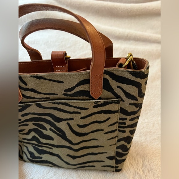 NWT Madewell The Small Transport Crossbody in Zebra Calf Hair - Picture 9 of 13